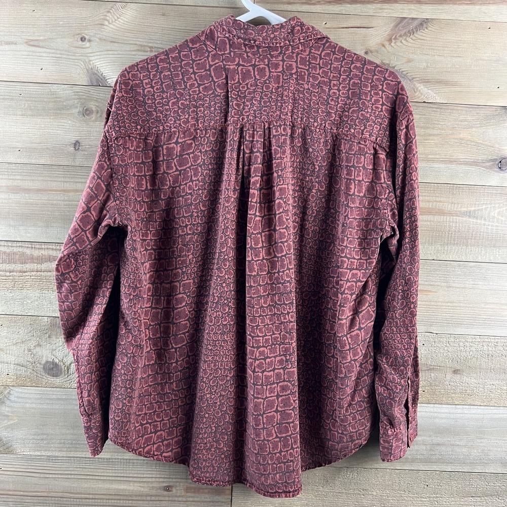 Current Elliott Womens Shirt The Percy Road Button Up Crocodile Print 2 Medium - Picture 6 of 8
